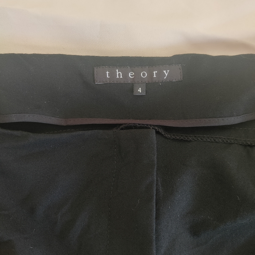 Theory black trousers